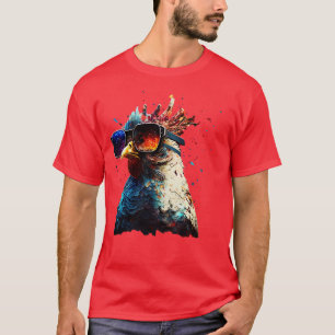 Camiseta Galinha com óculos de sol
