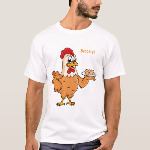 Camiseta Galinha com ovos na caricatura da placa