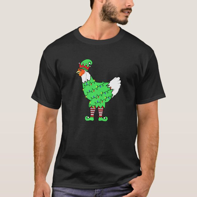 Camiseta Galinha das Luzes de Natal (Frente)