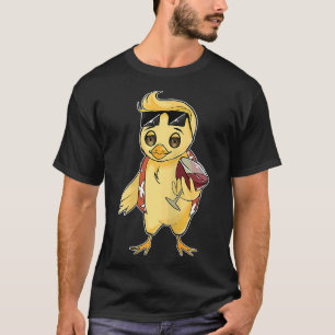Camiseta Galinha de Bebendo de vinho líquido