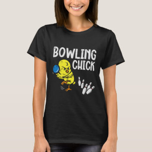 Camiseta Galinha de Boliche Comediante Mulheres Meninas Cri