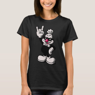 Camiseta Galinha de desenho animado legal Sinal de mão de r
