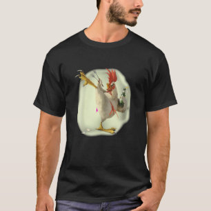 Camiseta Galinha-de-frango Karate Kick Legal Chicken Engraç