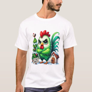 Camiseta Galinha de natal rabugenta