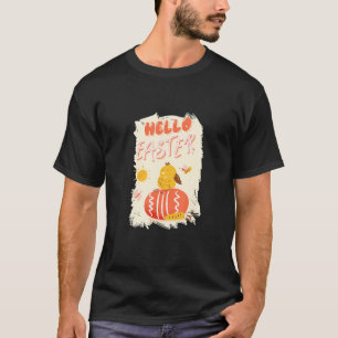 Camiseta Galinha De Páscoa Bonita Com Páscoa De Ovo De Pásc