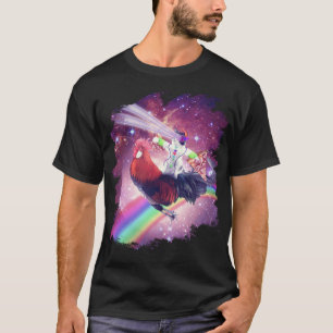 Camiseta Galinha De Pizza Do Lazer Rave Space Cat Com Pizza