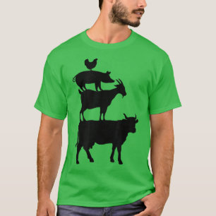 Camiseta Galinha de Porco de Casca de Vaca