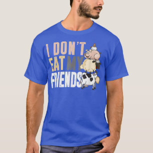 Camiseta Galinha De Porco De Vaca Eu Não Como Meus Amigos P