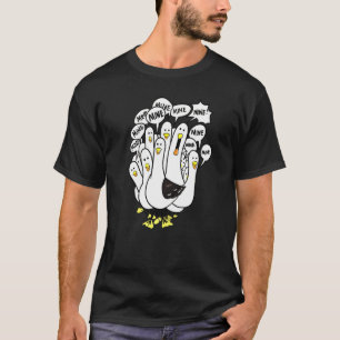 Camiseta Galinha de praia do pássaro de gaivota