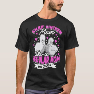Camiseta Galinha-de-Seda-branca Mamãe Aves de Capoeira Silc