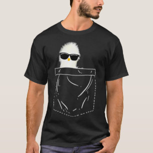 Camiseta Galinha De Silkie No Bolso Legal De Animais De Sed
