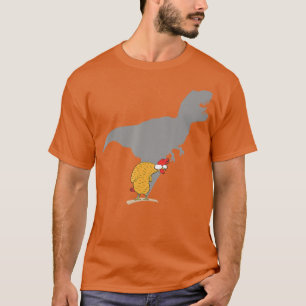 Camiseta Galinha Dinossauro Sombra Engraçado Hen TRex Poult