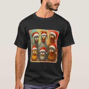 Camiseta Galinha do Natal do Hugvyn Santa Loucamente Ansios