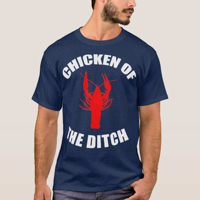 Camiseta Galinha Do Partido Cajun, Crawfish Ditch (Frente)