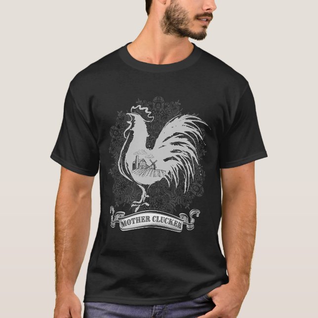 Camiseta Galinha e Lace Madre Clucker (Frente)