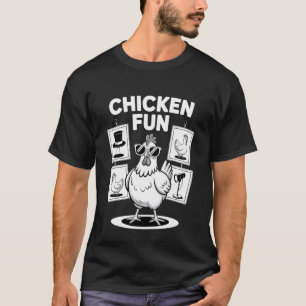 Camiseta Galinha engraçada Chick-A-Boom galo usando óculos