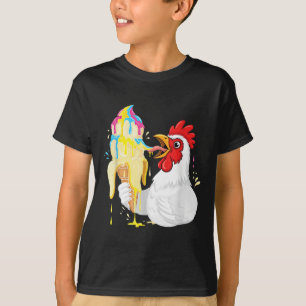 Camiseta Galinha Engraçada Comendo Carro-Sorvete De Banana