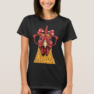 Camiseta Galinha Engraçada Senhora Galo Galinha Vestindo Mu