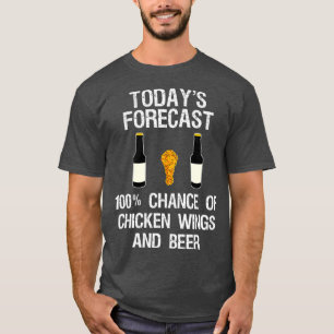 Camiseta Galinha Engraçada Ventiladora Hoje Previsão Cervej