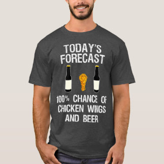 Camiseta Galinha Engraçada Ventiladora Hoje Previsão Cervej