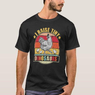 Camiseta Galinha Eu Crio Dinossauros Minúsculos Galo Galinh