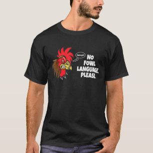 Camiseta Galinha-Fazenda-de-coleira-de-camisa