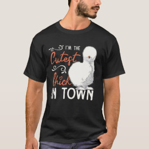 Camiseta Galinha-Fazenda-de-Seda Chinesa