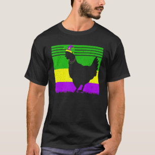 Camiseta Galinha Feliz Carnaval Vintage Desfile de Fantasia