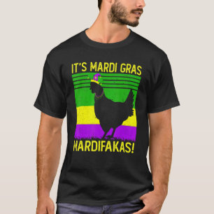 Camiseta Galinha Feliz Mardi Gras Desfile de Fantasias Anti