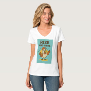 Camiseta Galinha Feliz Rise e Shine