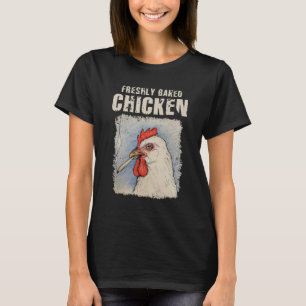 Camiseta Galinha Freshly Cozida Fazenda Engraçada