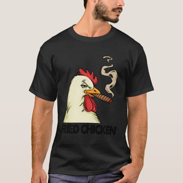 Camiseta Galinha Fritada De Fumagem Branca (Frente)