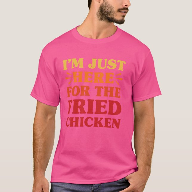 Camiseta Galinha Fritada Eu Adoro Frango Frito Comida Engra (Frente)