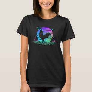 Camiseta Galinha-Galinha Retro Estilo 80s Gerador de Calor
