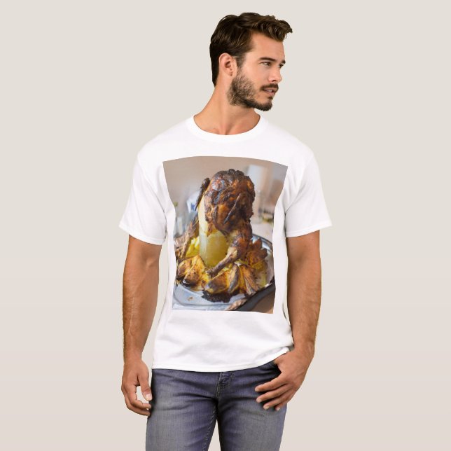 Camiseta Galinha grelhada (Frente Completa)