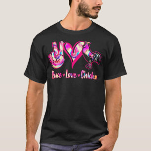 Camiseta Galinha Hippie Paz Amor Tye Die