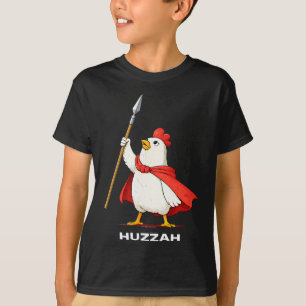 Camiseta Galinha Huzzah Guarda Espeto Engraçado Meme Novida