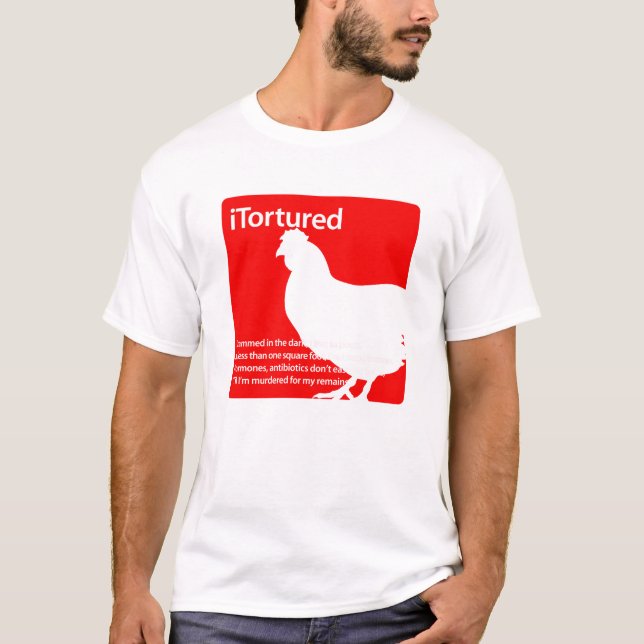 Camiseta galinha iTortured (Frente)