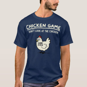 Camiseta Galinha Jogo Crianças Longa Folga