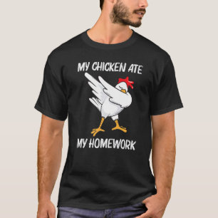 Camiseta Galinha legal Para Crianças Raptando Gado Doméstic