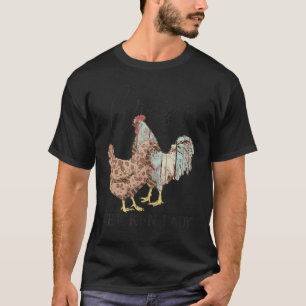 Camiseta Galinha Louca Dama de Frango Vinta Fazenda Animal