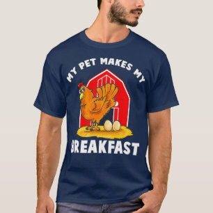Camiseta Galinha Meu Pet Faz Meus Animais De Fazenda Do Caf