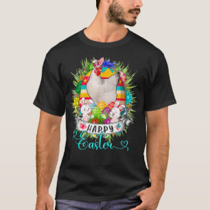 Camiseta Galinha Na Cesta De Ovos De Páscoa Coelhinhos Fel