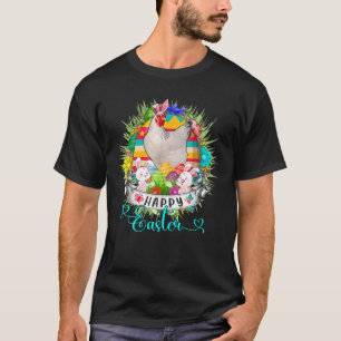 Camiseta Galinha Na Cesta De Ovos De Páscoa, Fendeiro Feliz