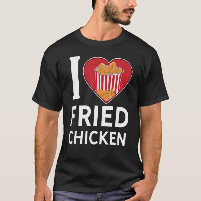 Camiseta Galinha Nugget Eu Adoro Frango Fried Nugget Rápido (Frente)