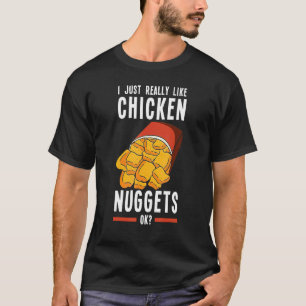 Camiseta Galinha Nugget Eu Adoro Frango Fried Nugget Rápido