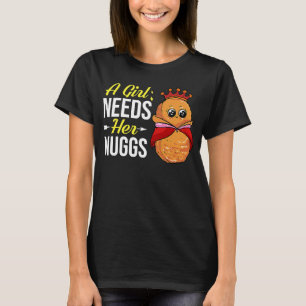 Camiseta Galinha Nugget Rapariga Rainha Vegan Nuggs Fries