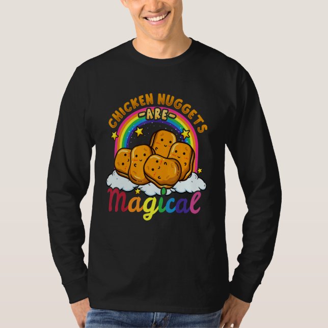 Camiseta Galinha Nuggets Comida Comida Rápida Amor Engraçad (Frente)