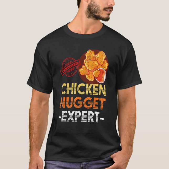 Camiseta Galinha Nuggets Expert em Comida rápida Nugget (Frente)