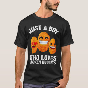Camiseta Galinha Nuggets Filho Apenas Um Menino Que Ama Fra